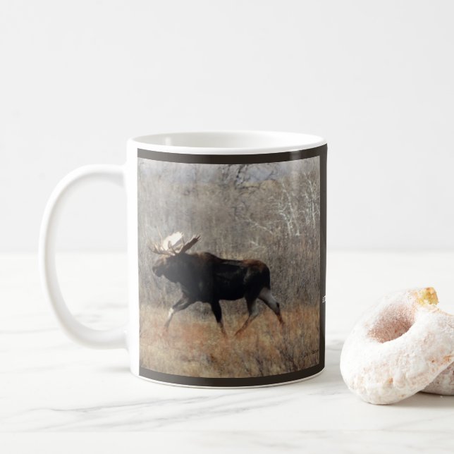 M10 Bull Moose in the Brush Coffee Mug (With Donut)