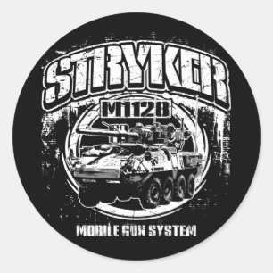 M1128 Stryker Mobile Gun System Classic Round Sticker