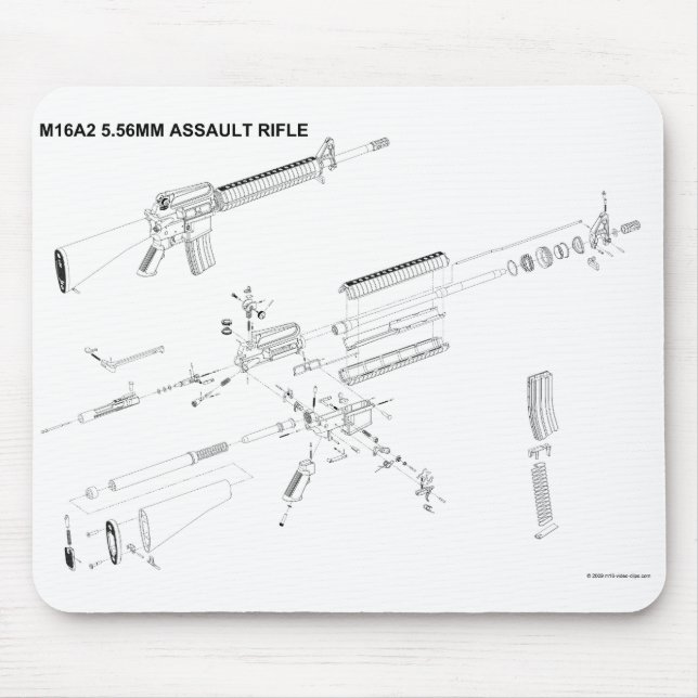 M16A2 Assault Rifle Mouse Pad (Front)