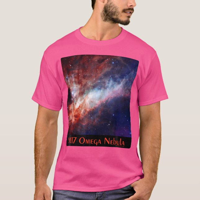M17 Omega Nebula Messier Object 17 Space Astronomy T-Shirt (Front)