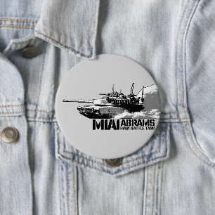 M1 Abrams 10 Cm Round Badge