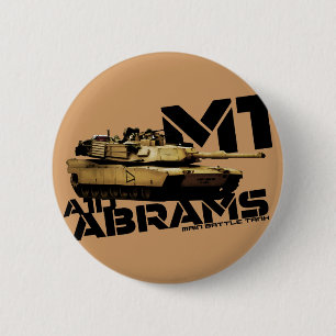 M1 Abrams 6 Cm Round Badge
