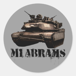 M1 Abrams Classic Round Sticker