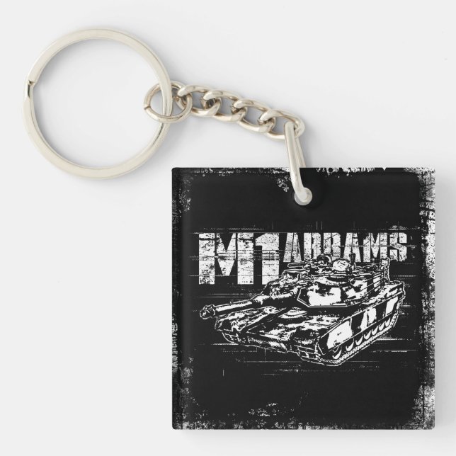 M1 Abrams Square (double-sided) Keychain (Front)