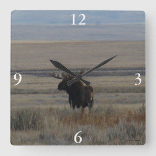 M1 Bull Moose Square Wall Clock