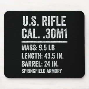 M1 Garand Rifle Funny Ww2 Vet World War Two Vetera Mouse Mat