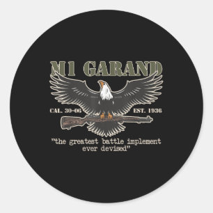 M1 Garand U.s. Main Battle Rifle Gun Wwii  Classic Round Sticker