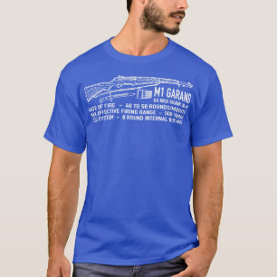 M1 Garand US Rifle Calibre 30 M1 Infographic WW2 D T-Shirt