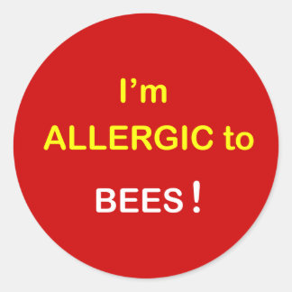 m1 - I'm Allergic - BEES. Classic Round Sticker