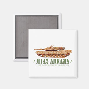M1A2 Abrams US MBT Tank Desert Storm Veteran Magnet