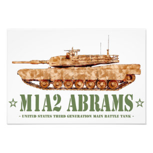 M1A2 Abrams US MBT Tank Desert Storm Veteran Photo Print