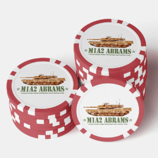 M1A2 Abrams US MBT Tank Desert Storm Veteran Poker Chips