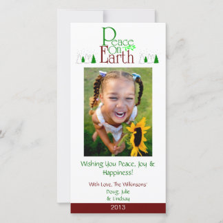 M2 Peace On Earth-White Holiday Xmas Cards