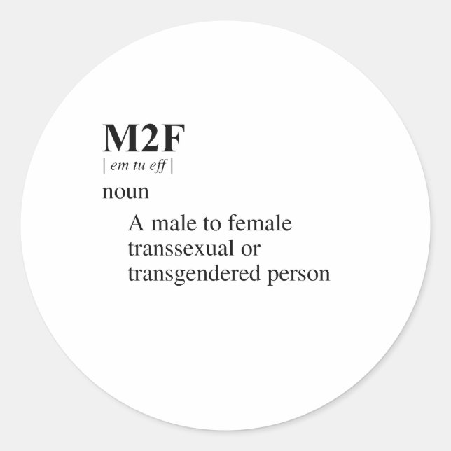 M2F CLASSIC ROUND STICKER (Front)
