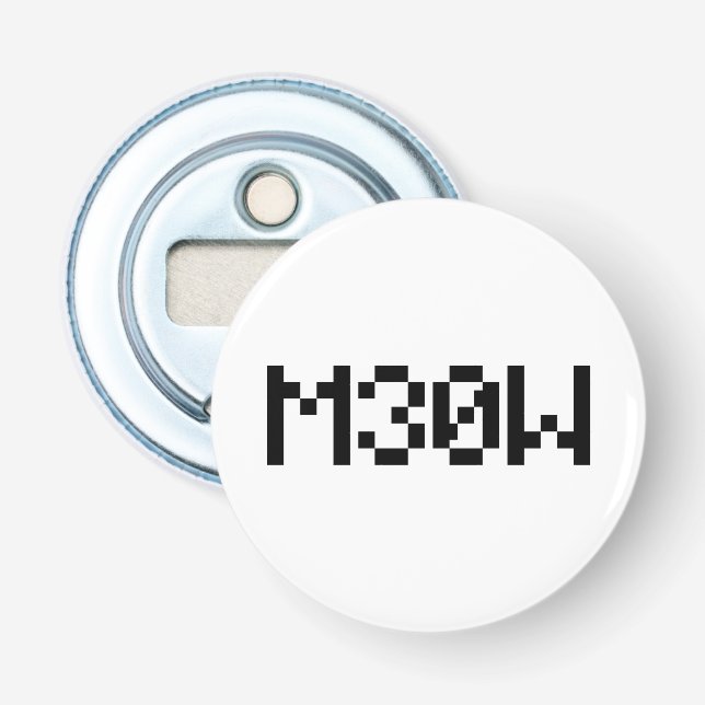 M30W [Leetspeak Animal Sounds] Bottle Opener (Front)