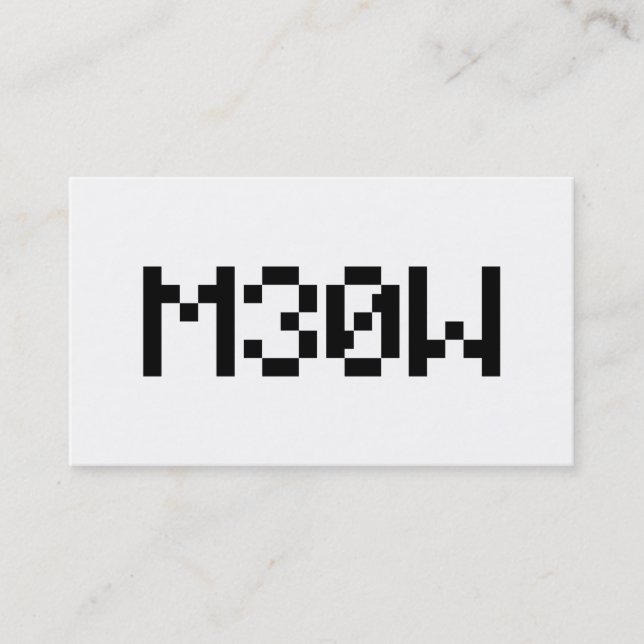 M30W [Leetspeak Animal Sounds] Business Card (Front)