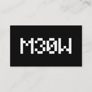 M30W [Leetspeak Animal Sounds] Business Card