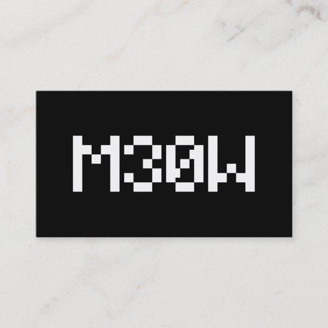 M30W [Leetspeak Animal Sounds] Business Card (Front)