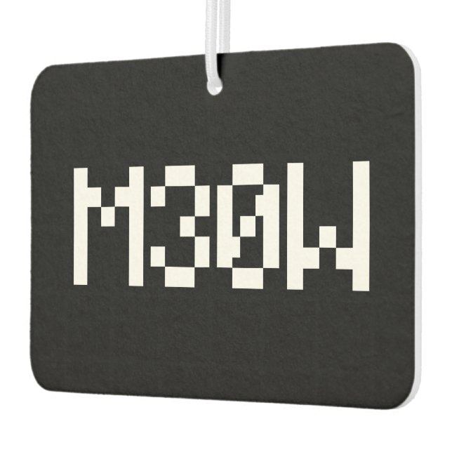 M30W [Leetspeak Animal Sounds] Car Air Freshener (Left)