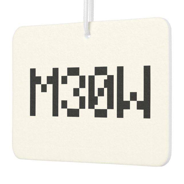 M30W [Leetspeak Animal Sounds] Car Air Freshener (Left)