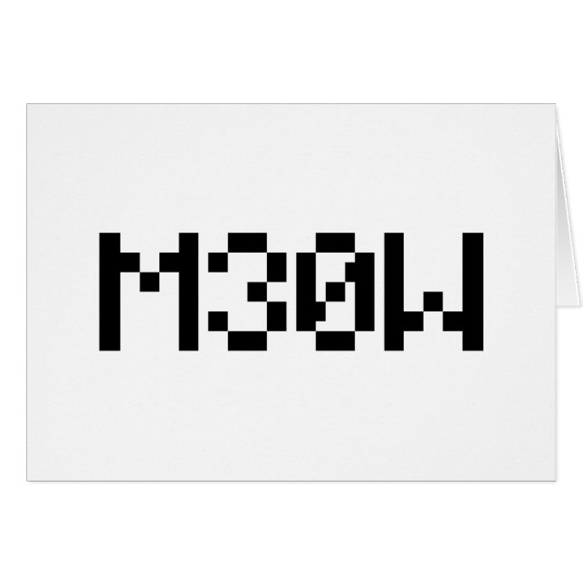 M30W [Leetspeak Animal Sounds] Card (Front Horizontal)
