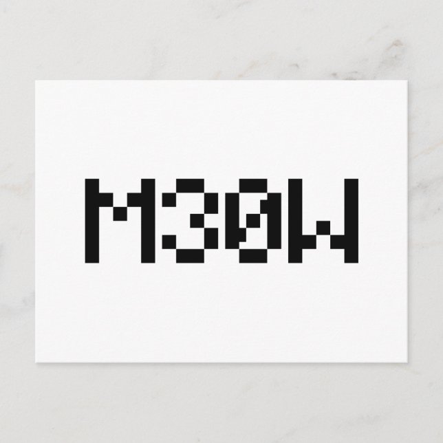 M30W [Leetspeak Animal Sounds] Postcard (Front)