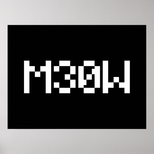 M30W [Leetspeak Animal Sounds] Poster (Front)