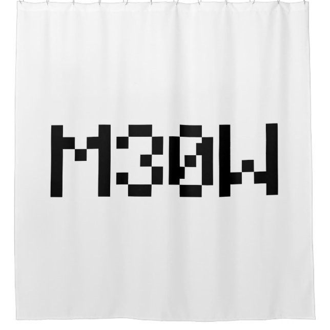M30W [Leetspeak Animal Sounds] Shower Curtain (Front)