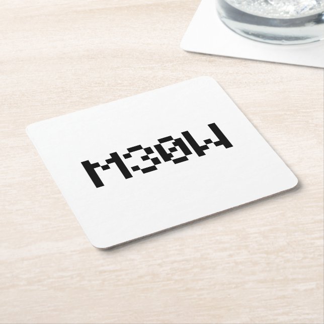 M30W [Leetspeak Animal Sounds] Square Paper Coaster (Angled)