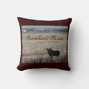 M3 Bull Moose on Farmlands Cushion