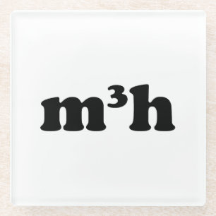 m3h glass coaster
