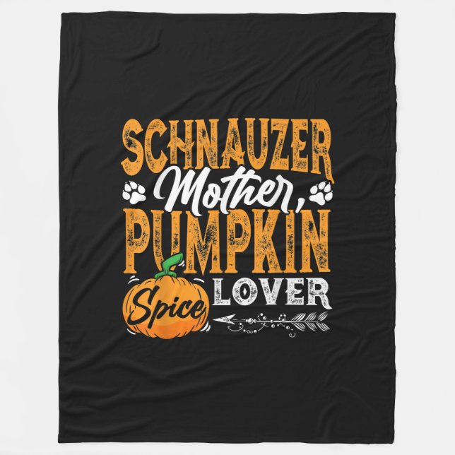 M3SSS Miniature Schnauzer Dog gift Halloween Fall Fleece Blanket (Front)
