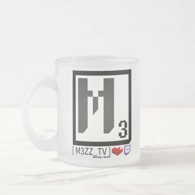 M3ZZ_TV Social Logo Glass Mug (Left)