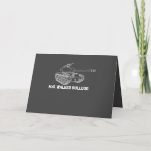M41 Walker Bulldog American Light Army Tank Gift Holiday Card