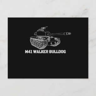 M41 Walker Bulldog American Light Army Tank Gift Holiday Postcard