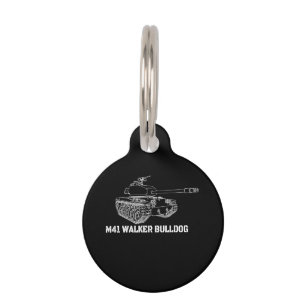 M41 Walker Bulldog American Light Army Tank Gift Pet Tag