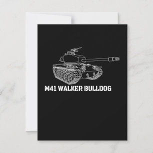 M41 Walker Bulldog American Light Army Tank Gift Thank You Card