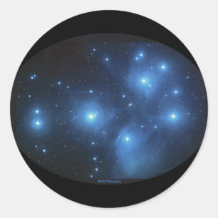 M45 the Pleiades Classic Round Sticker