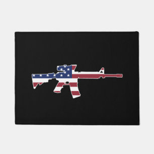 M4 & American Flag Doormat