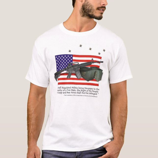 M4 Carbine, Support our 2nd Amendment T-Shirt (Front)