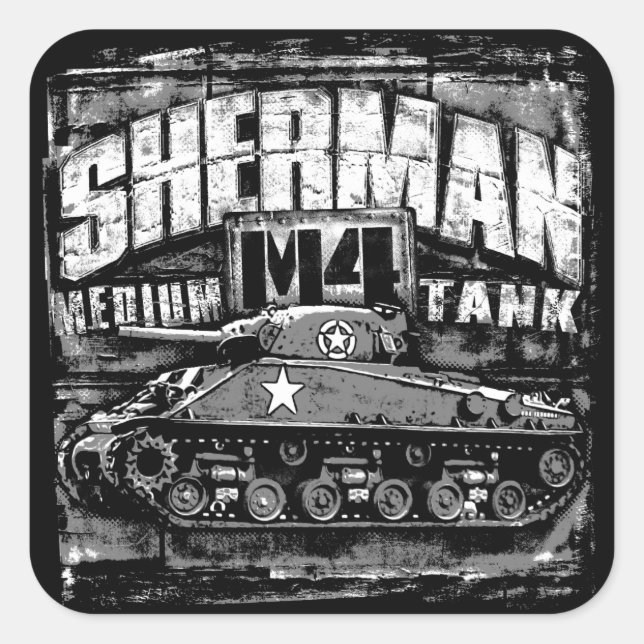 M4 Sherman Square Sticker (Front)