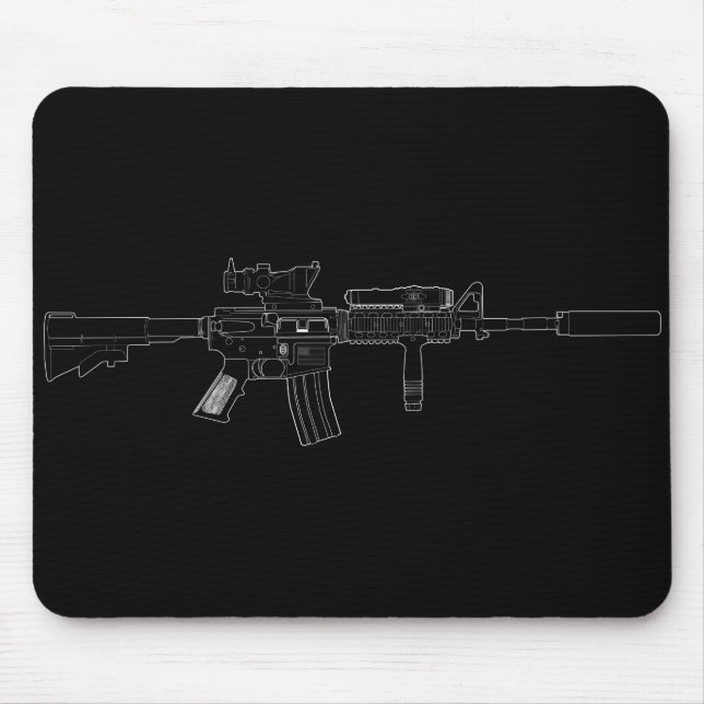 M4 SOPMOD Mousepad Black (Front)