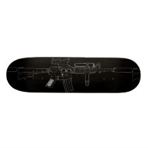 M4 SOPMOD Skateboard Deck Black