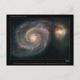 M51 Whirlpool and companion galaxies Postcard