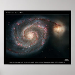 M51 Whirlpool and companion galaxies Poster
