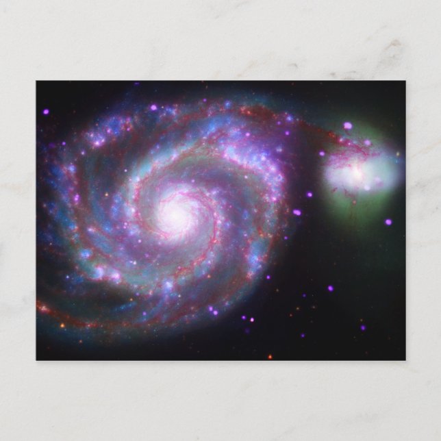 M51 Whirlpool Galaxy: A Classic Beauty Postcard (Front)