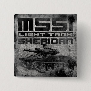 M551 Sheridan 15 Cm Square Badge