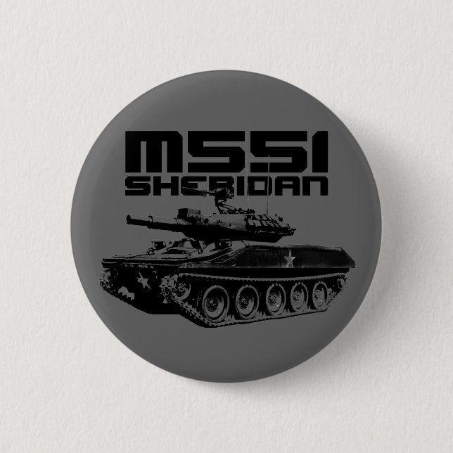 M551 Sheridan 6 Cm Round Badge (Front)