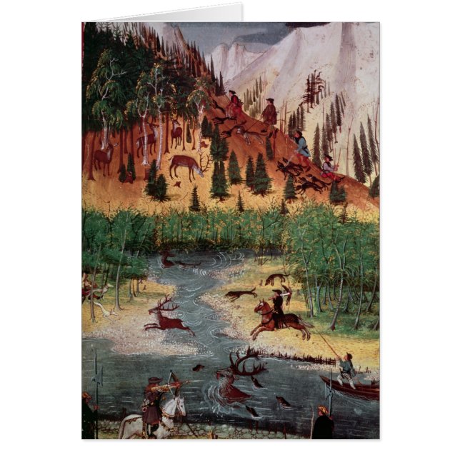 M5751 f.2v Maximilian I hunting deer (Front)