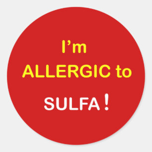 m6a - I'm Allergic - SULFA. Classic Round Sticker